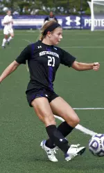 Addie Steiner had a team-high five of the Wildcats 19 total shots during Friday's Big Ten Semifinal match.