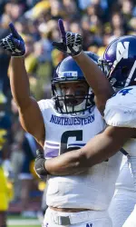 Michigan native Tony Jones hauled in a touchdown pass against the Wolverines when NU visited Ann Arbor in 2012.