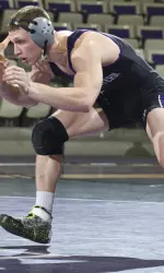 Pierce Harger was an 11-1 winner in the night's final match, narrowly missing a pin that would have tied the score at 21.