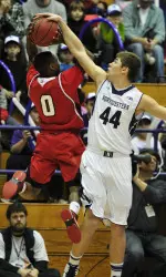 Gavin Skelly had one of Northwestern's nine blocked shots against UIC.