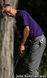 Andrew Whalen had an emphatic win Saturday against Purdue to move to 2-0 at the Big Ten Match Play Championship.