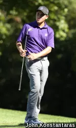 After a 4-over 40 going out, junior Bennett Lavin came home in even par Monday.