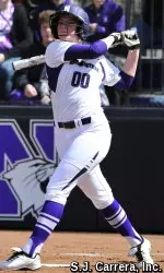 Brianna LeBeau was part of a 1-2-3 punch in the 7-8-9 spots of the NU lineup last weekend; the group combined to bat .357 in five games.