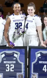 Seniors La'Terria Taylor and Meghan McKeown