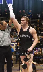 After upending Iowa's heavyweight Bobby Telford on Friday at Welsh-Ryan Arena, Northwestern heavyweight Mike McMullan has been named the Big Ten Wrestler of the Week, the conference announced today. The win also propelled McMullan to the No. 1 ranking at heavyweight by Intermat.