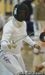 Courtney Dumas finished atop the epée standings at the 2012 NCAA Midwest Regional