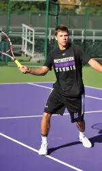 Freshman Alp Horoz achieved both doubles and singles victories against UIC.