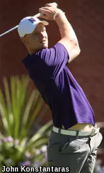 Ohio native Scott Smith shot NU's second-best score on a tough day at the Scarlet Course.