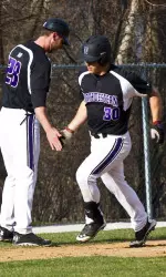 Joe Hoscheit hit his second home run on April 11 against Iowa.