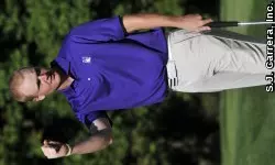 Sophomore Scott Smith is poised for fist pumping this weekend at the Big Ten Championships.