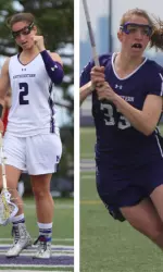 Alyssa Leonard (left) and Kerri Harrington represented Northwestern on the 2014 IWLCA All-West Region teams.