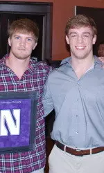Seniors and four-year letter winners David Helmer and Kevin Bialka.