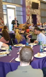 The Faculty Appreciation Dinner is an annual opportunity for student-athletes, administrators and coaches the opportunity to celebrate the superlative faculty at Northwestern University who play such a critical role in their world-class academic experience.