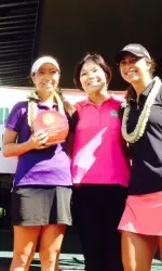 Kacie Komoto (left) won the 2013 and 2014 Hawaii State Match Play Championships.