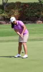 Suchaya Tangkamolprasert ranked third on the team with a 74.66 scoring average during the 2013-14 season.