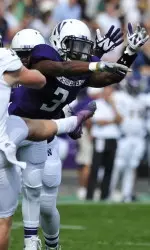 Redshirt freshman Keith Watkins II came up with a blocked punt in NU's win over Western Illinois.