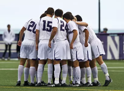 Northwestern vs. Michigan T, 0-0 (2OT) team pregame huddle