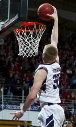 Nathan Taphorn contributed 9 points off the bench vs. fourth-ranked Wisconsin on Sunday.