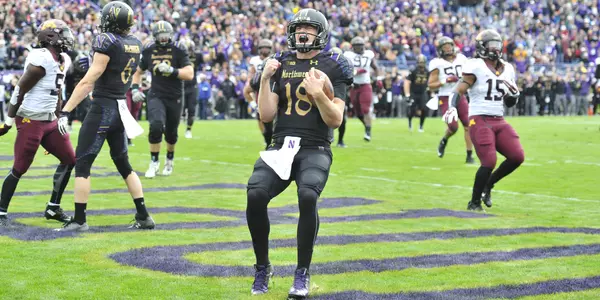 Clayton Thorson Touchdown celebration