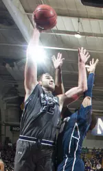 Alex Olah is one blocked shot shy of sole possession of first place all-time at Northwestern.