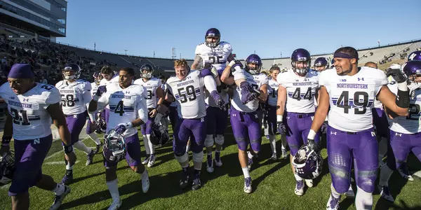 Tom Hruby Carried off Field at Purdue