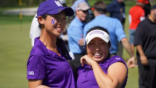 Janet Mao Kacie Komoto smile 2016 Big Ten Championships