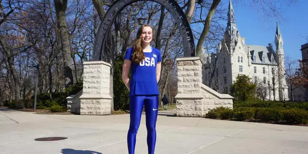 Aubrey Roberts Team USA Northwestern Arch Front Page Centered
