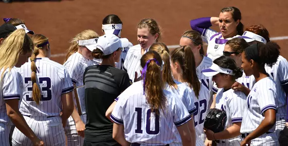 Northwestern Softball Team Huddle