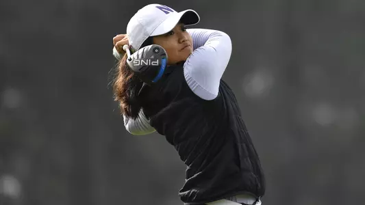Stephanie Lau of the United States uses a driver on hole No. 1 during the Augusta National Practice Round of the Augusta National Women's Amateur, Friday, April 5, 2019.