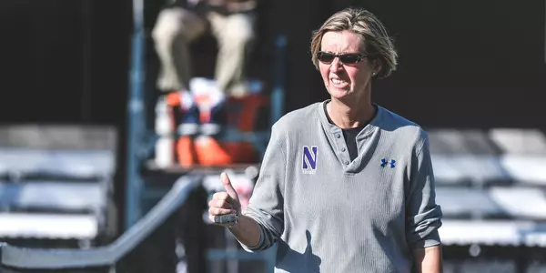 MIAMI, FL - JANUARY 12: Northwestern Women's Tennis vs Kentucky Wildcats (Photo by Eric Espada/Northwestern Athletics)
