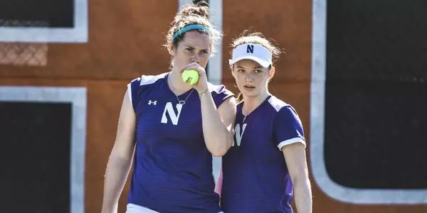 MIAMI, FL - JANUARY 12: Northwestern Women's Tennis(Photo by Eric Espada/Northwestern Athletics)
