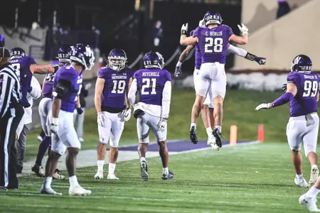 Chris Bergin and Greg Newsome Celebrate vs. Wisconsin