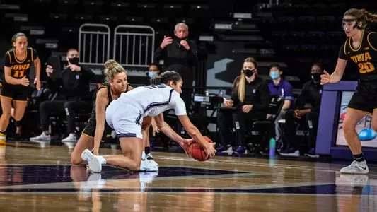 Veronica Burton makes a steal vs. Iowa