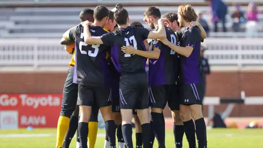 Men's Soccer Huddle at Maryland