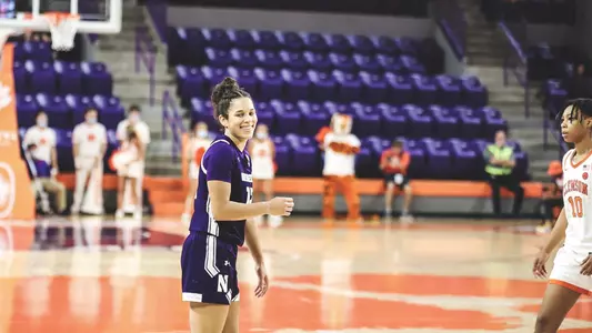 Veronica Burton celebrates a career-high at Clemson