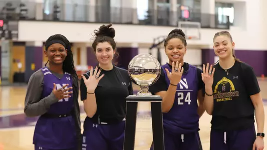 Seniors with Rings and Trophies
