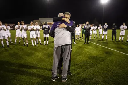 BLOOMINGTON, IN - APRIL 10, 2021 - Indiana Hoosiers Head Coach Todd Yeagley during the game between the Northwestern Wildcats and the Indiana Hoosiers at Armstrong Stadium Hall in Bloomington, IN. Photo By Missy Minear/Indiana Athletics