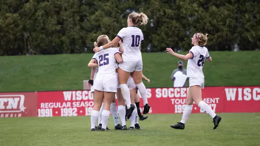 Women's Soccer celebrates vs. Purdue at Wisconsin