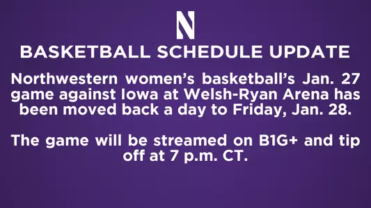 women's basketball schedule change Iowa