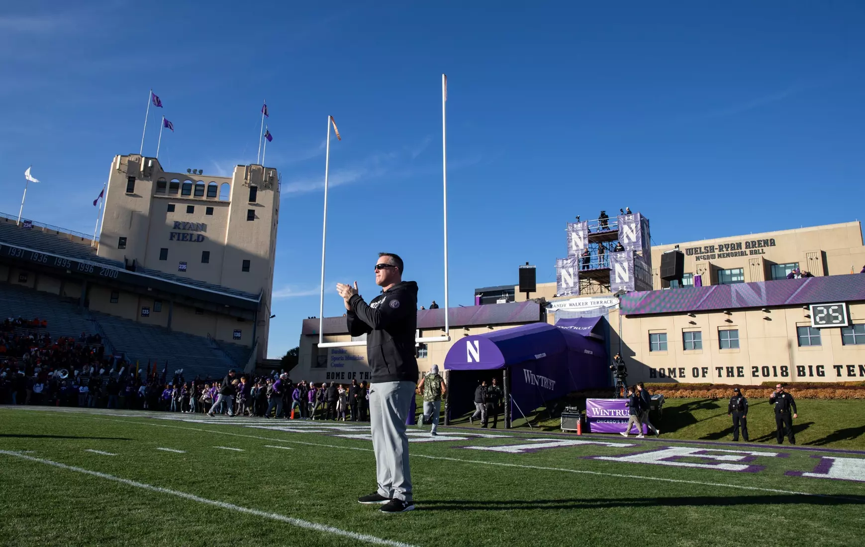 Northwestern v Illinois Big Ten football at Ryan Field on Saturday, November 26, 2022 in Evanston, Illinois. Northwestern Athletics Photo by John Konstantaras | http://JohnKonPhoto.com