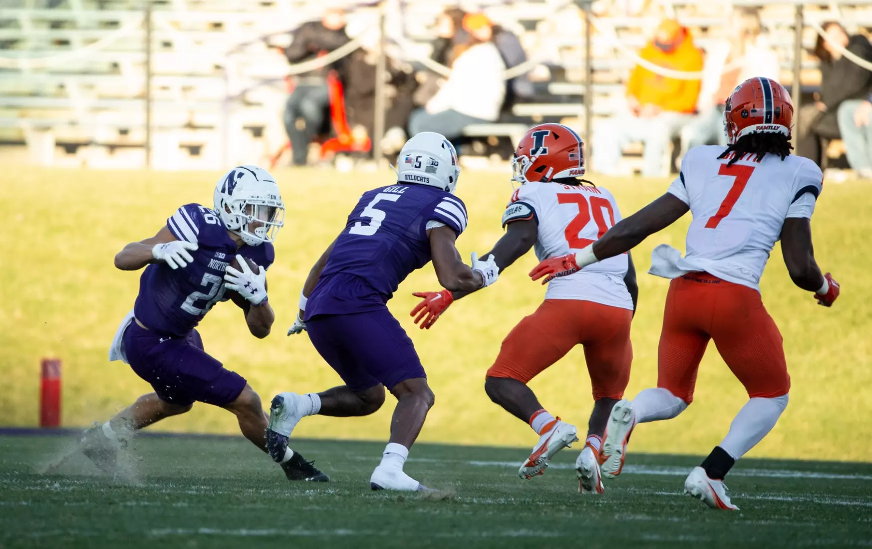 Northwestern v Illinois Big Ten football at Ryan Field on Saturday, November 26, 2022 in Evanston, Illinois. Northwestern Athletics Photo by John Konstantaras | http://JohnKonPhoto.com