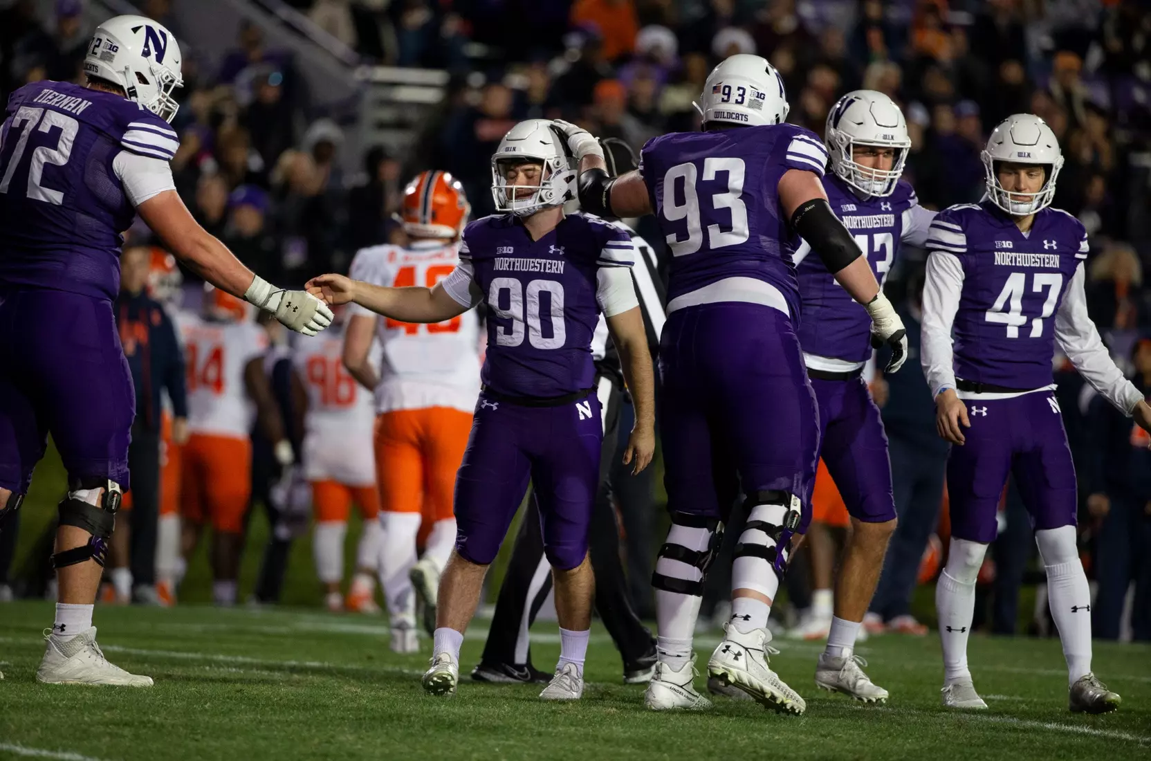 Northwestern v Illinois Big Ten football at Ryan Field on Saturday, November 26, 2022 in Evanston, Illinois. Northwestern Athletics Photo by John Konstantaras | http://JohnKonPhoto.com