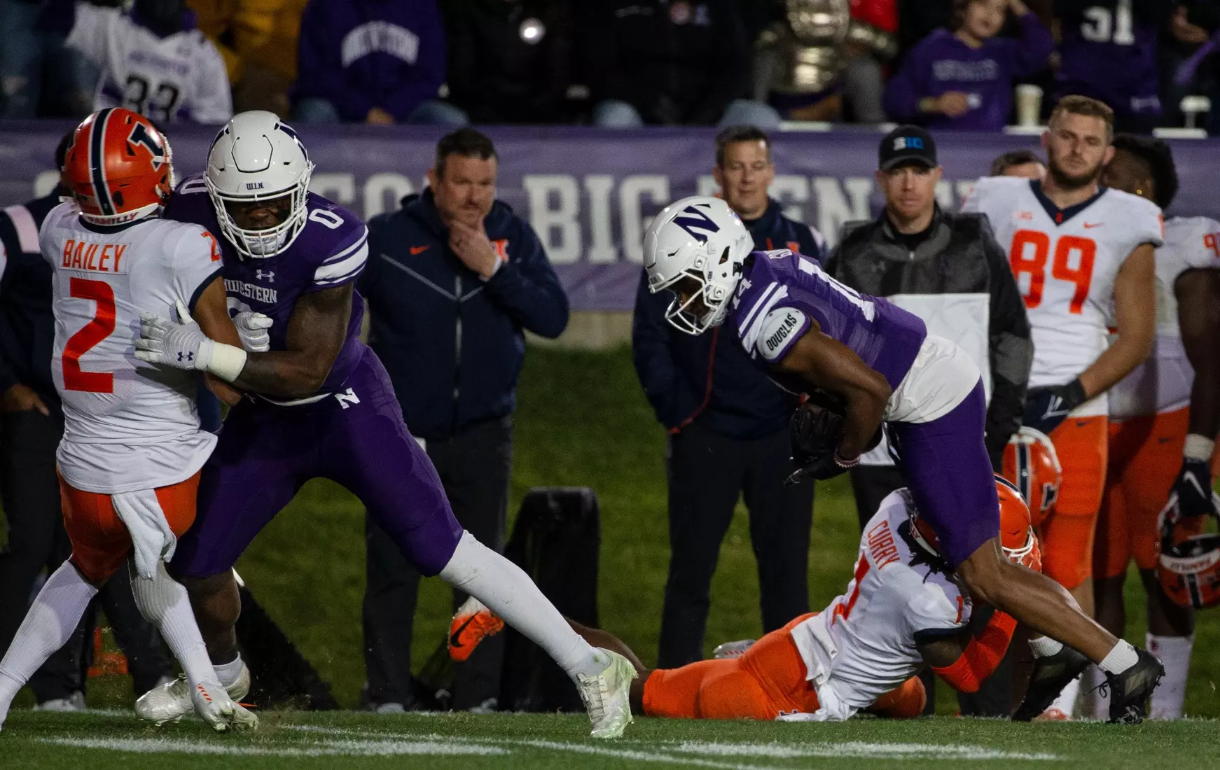 Northwestern v Illinois Big Ten football at Ryan Field on Saturday, November 26, 2022 in Evanston, Illinois. Northwestern Athletics Photo by John Konstantaras | http://JohnKonPhoto.com
