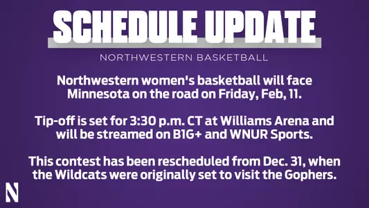 WBB at Minnesota Schedule Change
