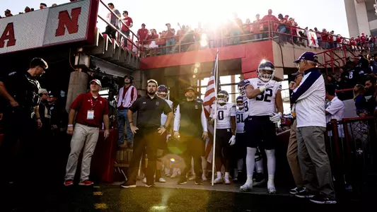 October 21, 2023, Lincoln, NE: A game between Northwestern Football and Nebraska at Memorial Stadium in Lincoln, NE on Saturday, October 21, 2023. (Photo by Griffin Quinn/Northwestern Athletics)