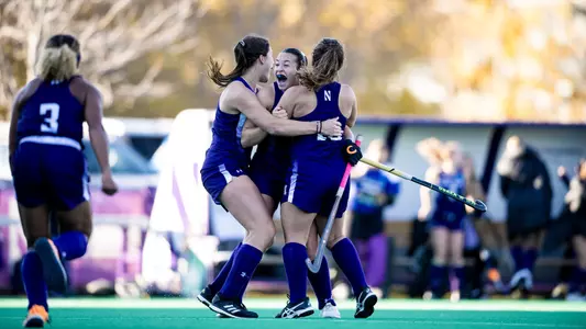 November 12, 2023, Evanston, IL: A game between Northwestern Field Hockey and Louisville during the Second Round of the NCAA Division I Field Hockey Championship at Lakeside Field in Evanston, IL on Sunday, November 12, 2023. (Photo by Ryan Kuttler/Northwestern Athletics)