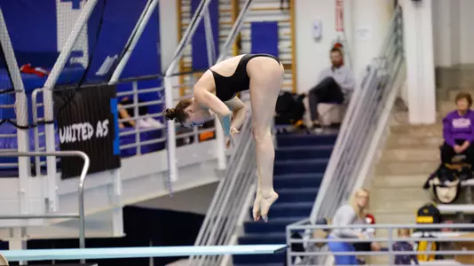 The Northwestern University women's swimming and diving team compete at the 2023 Big Ten Championships hosted at the University of Michigan. February 15-18, 2022  (Photo by; Walt Middleton)