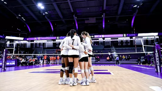 Volleyball Team Huddle