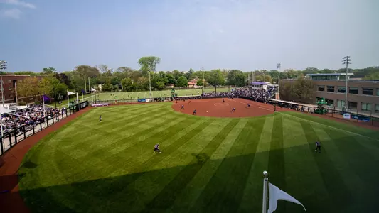 May 19, 2023, Evanston, IL: A game between Northwestern Softball and Eastern Illinois University during the 2023 NCAA Softball Evanston Regional at Sharon J. Drysdale Field in Evanston, Illinois Friday, May 19, 2023. (Photo by Ryan Kuttler/Northwestern Athletics)