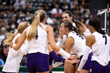Volleyball Team Huddle